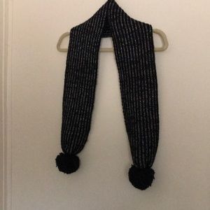 Back and silver scarf